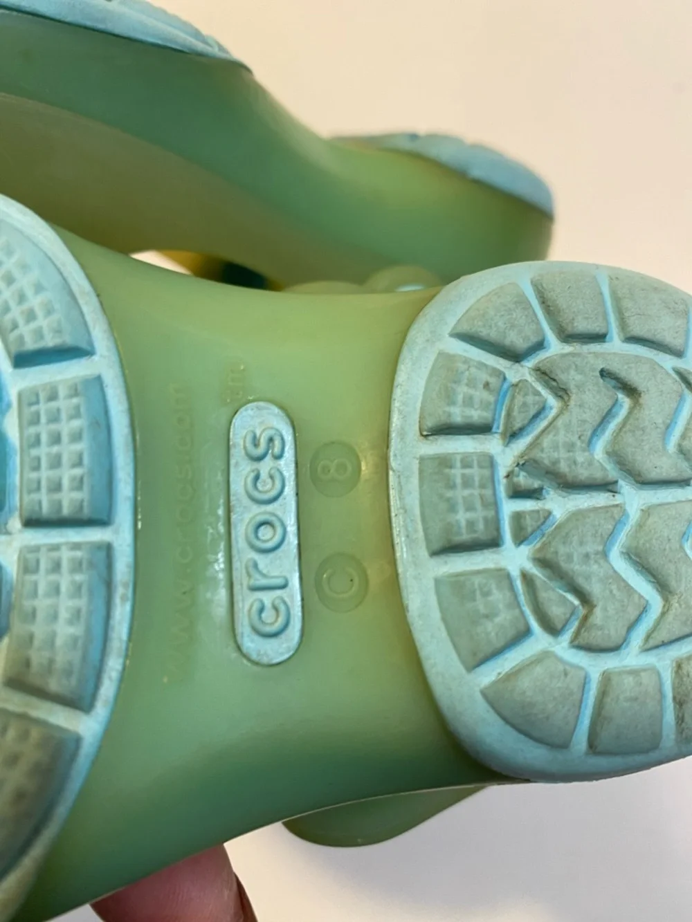CROCS Isabella Toodlee Girls Green Starfish Clog Sandals C8